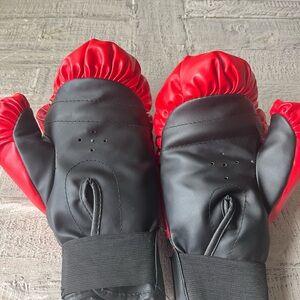 Kids Red and Black Boxing Gloves